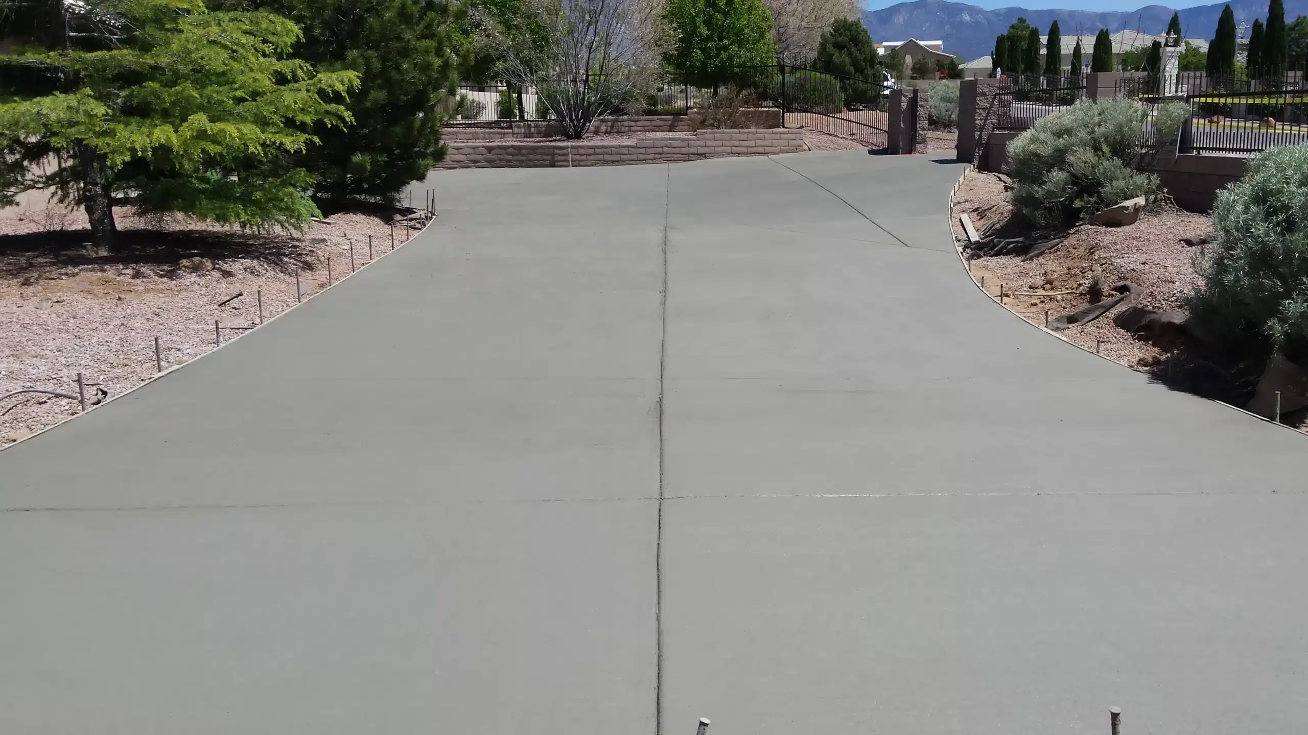 Large concrete driveways in PAAKO by M&M Concrete contractors in Edgewood.
